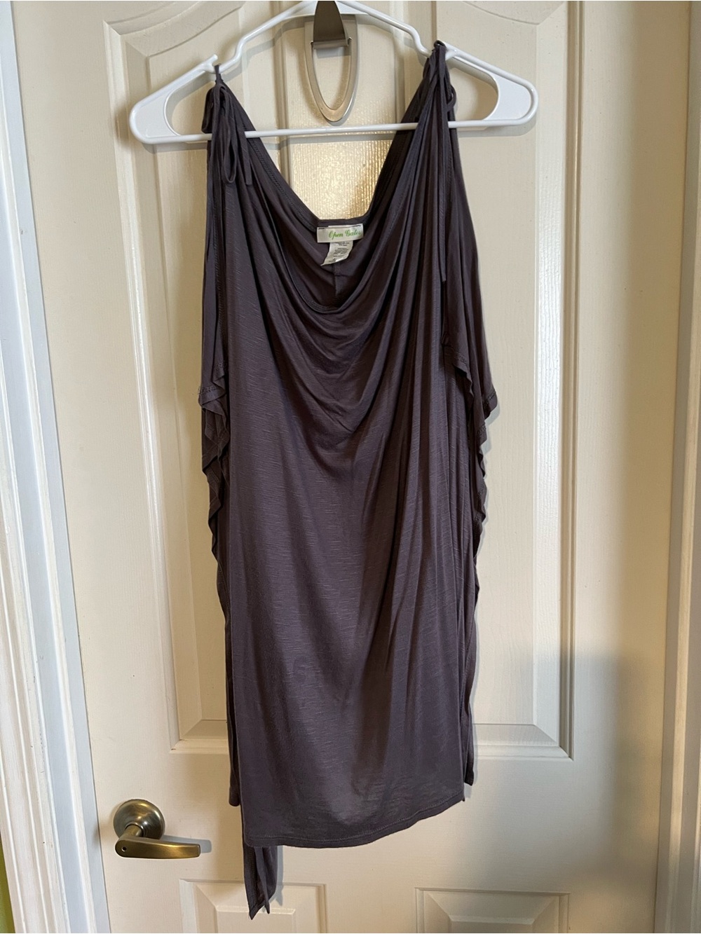 Eileen Fisher Draped Charcoal Sleeveless Tunic